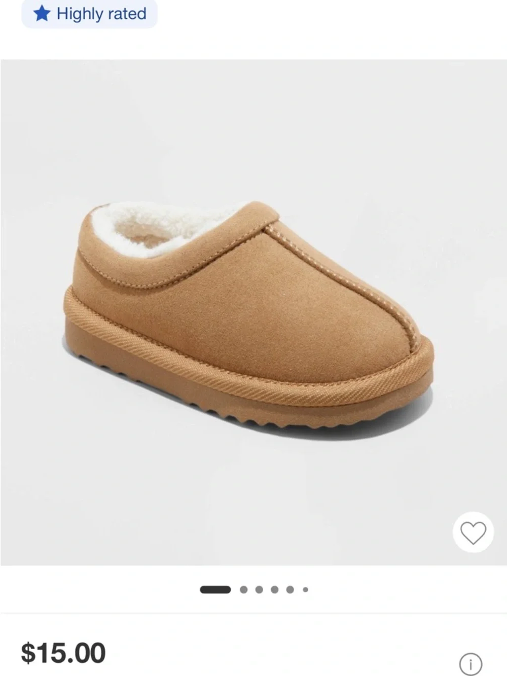 Cat & Jack Kids’ Tan Moccasin Slippers